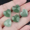 Colgante Corazón Facetado de Ágata de Cristal y Jade de 13 mm Material para Joyería DIY de Collares, Pulseras, Pendientes Accesorios Venta al por Mayor
