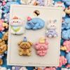 Elefante de Dibujos Animados Brillante Cachorro Conejo Gato Cerdo Accesorios de Resina Diadema DIY Pasador Funda para Teléfono Móvil Imán para Refrigerador