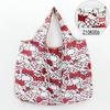 Bolsa de Compras Plegable para Supermercado Tela Floral Portátil Poliéster Bolsa de Almacenamiento Portátil Gran Capacidad Rectangular Engrosada Venta al por Mayor