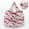 2025 Nueva Bolsa de Compras Plegable Tela Floral Portátil Poliéster Tote Bolsa de Almacenamiento Gran Capacidad Bolsa para la Compra del Supermercado Venta al por Mayor