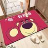 Tapete Absorvente de Lama Diatomácea Urso Morango Desenho Animado Tapete para Chão de Banheiro Tapete Antiderrapante para Porta de Banheiro Tapete para Porta de Banheiro