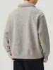 Muxi Ropa Otoño Tendencia Estilo Old Money Retro Camisa POLO de Dos Piezas Falsas con Cuello Sudadera Deportiva Casual de Manga Larga para Hombre