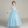 Vestido de Princesa para Meninas Vestido de Casamento Fofo Vestido de Verão Daminha Vestido de Festa de Aniversário Vestido para Apresentação de Piano no Palco Saia