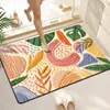 Alfombrilla de Piso de Terciopelo de Cristal Floral 3D Popular Transfronteriza, Alfombrilla Gruesa Suave Absorbente para Pies de Baño, Felpudo para Puerta de Baño