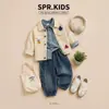Conjunto de dos piezas casual con abrigo infantil + capa interior 2026 nuevo estilo coreano, ropa moderna y versátil para niños pequeños y medianos