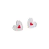 Hermosos pendientes Nuevos 2023 pendientes de lujo ligero para mujer pendientes de diseño nicho corazón de melocotón