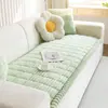 Almofada de Sofá de Veludo Cotele Cama Outono e Inverno Nova 2026 Almofada de Assento de Pelúcia Simples Moderno Antiderrapante Capa de Sofá de Couro Tecido de Cobertura
