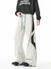 Calça Cargo Color Blocking Masculina para Uso Externo, Calça Casual com Design de Marca Tendência para Outono, Calça Softshell Funcional Versátil da High Street
