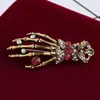 19 nuevos broches de cadena con diseño de esqueleto británico retro para hombre, broches para traje, insignias modernas, accesorios para mujer