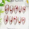 24 PIEZAS Colección de Arte para Uñas Bestseller Transfronterizo Navidad Halloween Flor Uñas Portátiles Ojo de Gato Halloween Piezas de Uñas Portátiles