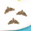 Conectores de aleación multianillo estilo corte vintage con patrones de encaje hueco, admite producción con molde personalizado