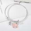Pulseira feminina versátil de desenho animado de alta qualidade para casal, melhores amigas, pulseira para três pessoas com pequenos presentes, joias estudantis por atacado