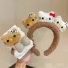 2025 Nuevo Otoño e Invierno Felpa Linda Femenina Corazón Cabeza de Gato Kt Diadema Dibujos Animados Cara Súper Linda Accesorios para el Cabello Pasador de Foto