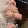 Anillo de Trébol de Cuatro Hojas con Pedrería Nuevo 2026 para Mujer Diseño de Nicho Anillo para Dedo Índice Abierto Ajustable Accesorio Apilable