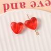 Doce Coringa Doce Cor Perfurado Pequeno Pêssego Coração diy Acessórios Acrílicos Brincos Hairpin Phone Case Material Atacado