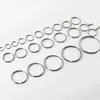 Llavero de Metal Cadena Plana Retorcida de Cuatro Secciones con Apertura de Anillo Abierto Colgante Anillo Único Accesorios de Cadena para Colgar Joyería Juguete DIY
