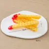 Modelo de Comida Simulada Batatas Fritas Acessórios Chaveiro Dente de Lobo Batata Ketchup Batatas Fritas Batatas Douradas Frango Frito