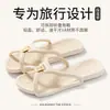Chinelos de viagem dobráveis para mulheres, chinelos portáteis antiderrapantes para viagens, viagens de negócios e hotéis, chinelos macios descartáveis para homens, atacado