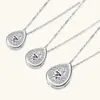 Collar de Moissanita Lágrimas de Sirena Estilo Único Moderno Cadena para Clavícula de Plata de Ley S925 Colgante de Gota de Agua Al por Mayor