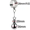 Juguete Sexual Anillo Metálico para Pene Colgante de Escroto de Acero Inoxidable Bola Colgante Ejercicio Físico de Estiramiento que Soporta Peso Anillo para Pene