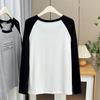 Camiseta feminina plus size 200, nova coleção outono 2024, gola alta, contraste de letras, estampa de nicho, 4953