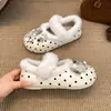 Zapatos Mary Jane con Flores de Perlas para Mujer 2026 Invierno Nuevos de Peluche con Lunares de Una Sola Correa Versátiles Zapatos para Mujer