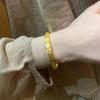 Pulsera de Mahjong de Lujo Ligero para Mujer, Oro Arena de Gama Alta, Hielo Triturado Brillante, Tesoro Nacional, Pulsera de Oro Thirteen Yao, Joyería de Mano Moderna y Personalizada