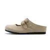 Sapatos mocassins de couro genuíno com aumento interno de altura, sapatos femininos estilo Birkenstock, coleção outono 2026, mocassins fechados de sola grossa, peculiares e fofos