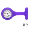 Relógio de silicone para enfermeira, relógio médico para enfermeira, relógio de peito com pino de mesa pendurado, 24 cores
