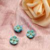 Hanfu Cheongsam Botón Estilo Chino Zen Sintético Cuentas de Pino Verde Botón Cuadrado
