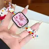Pulseira de Metal com Zíper de Corda Trançada Gatinho de Verão Adequada para Apple Watch Iwatch 1ª, 2ª, 11ª, 10ª Gerações, Ultrase