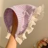 Acessórios de Cabelo Faixa de Renda Turbante Lenço Triângulo Estilo Pastoral Feminino Fofo Fino Proteção Solar Alta Qualidade Estilo Praiano Turbante