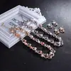 Conjunto de collar y pendientes de perlas de colores para damas, estilo dulce y creativo, diseño elegante y elegante, conjunto de joyas con sentido del humor.