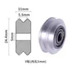 Accesorios para Impresora 3D Rueda Pasiva Polea de Plástico Máquina de Grabado Perfil de Aluminio 20 Rueda Grande de Pom Rueda Pequeña Rueda en V