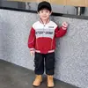 Jaqueta de Motociclista Masculina para Primavera e Outono Estilo Coreano Jaqueta Casual Tendência Bonita Infantil Roupas Estilosas para Bebê Comércio Exterior