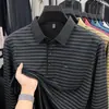 Nuevo Polo a Rayas de Manga Larga para Hombre Otoño 2026 con Cuello, Top Casual de Moda para Papá