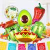 Globo de Fiesta de Carnaval Mexicano Transfronterizo Cactus Sombrero Alpaca Set de Papel de Aluminio Globo de Cumpleaños de Dibujos Animados