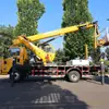 Fabricante Caminhão Plataforma Articulada Amarelo 28m com Lança e Guindaste para Manutenção de Iluminação Pública Oficina Trabalho em Altura Caminhão Plataforma Articulada Autopropelido