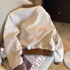 Estilo Urbano Americano Béisbol 2026 Primavera/Otoño Nuevo Color Bloque Casual Chaqueta Corta para Personas Petitas