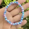 Pulseira Infantil Fofa Contas Coloridas Pérolas Degradê Meninas Pérola Plástica Pulseira de Contas Coloridas Venda Quente Transfronteiriça