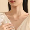 Collar de plata de ley S925 con pequeñas bolas transfronterizas europeas y americanas, venta al por mayor, cadena de clavícula de cuentas redondas vintage para mujer, diseño de gran sentido