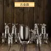 Juego de Copas de Vino Blanco Zodiaco Dispensador de Vino para el Hogar Juego de Vino Chino de Alta Gama 12 Copas Pequeñas Bala Una Copa