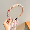 Nueva Diadema de Ala Ancha para Niñas 2026, Recogido de Cabello Estilo Coreano, Diadema de Color Sólido, Diadema de Tul Degradado Simple Antideslizante