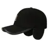 Gorra de Béisbol para Hombre Invierno Personalizada de Anciano con Acolchado de Algodón y Orejeras para Ciclismo con Visera Grande Resistente al Viento Cálida Simple a la Moda