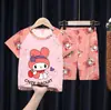 Pijama Infantil 2026 Verano Manga Corta y Shorts para Niños Mayores, Conjuntos de Dibujos Animados para Niños, Ropa de Casa Linda para Niñas