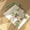 Collar estilo Hanfu con borlas de perlas, nuevo cheongsam estilo chino, ropa estilo chino antiguo, elementos chinos tradicionales y accesorios