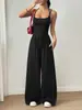 Tiktok Amazon Europeo y Americano Transfronterizo Mono Casual de Mujer sin Tirantes Verano Pierna Ancha Ajuste Holgado