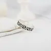 Anel Aberto Geométrico Gravado Fashion Retrô Banhado a Prata Ajustável Anel de Dedo Joia Direto do Fabricante