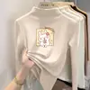 Y2040# camisa de base gola semi-alta para meninos inverno infantil de veludo quente aquecimento interno crianças maiores gola média manga longa moda