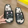 Lindas y Geniales Chanclas de Verano de Gato Negro Pequeño para Mujer, Adecuadas para Dormitorios de Estudiantes, Uso Interior y Exterior, Chanclas de Baño con Suela Suave